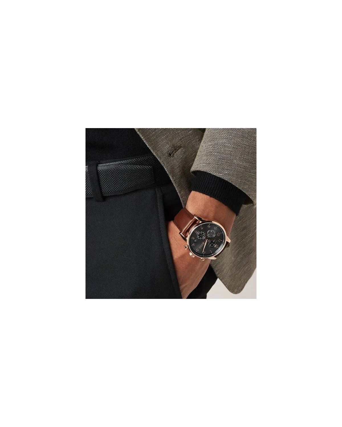 ZEGAREK MĘSKI HUGO BOSS 1513496 - NAVIGATOR (zh010b)