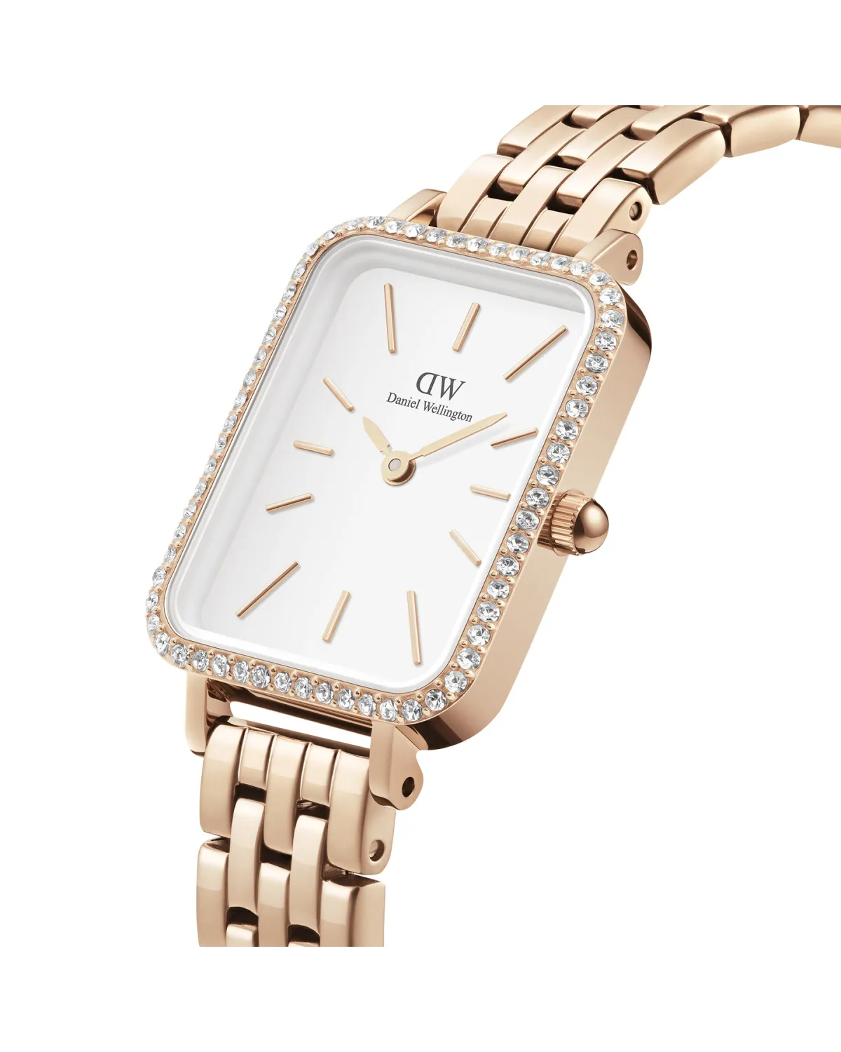 ZEGAREK DAMSKI DANIEL WELLINGTON Quadro Rose Gold DW00100672 + BOX (zw519h)