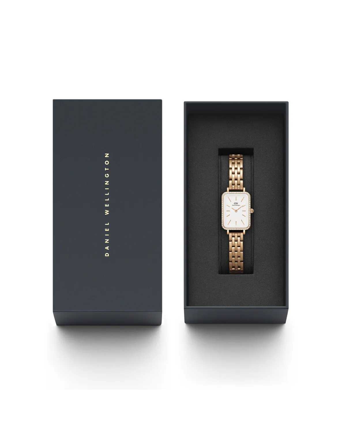 ZEGAREK DAMSKI DANIEL WELLINGTON Quadro Rose Gold DW00100672 + BOX (zw519h)