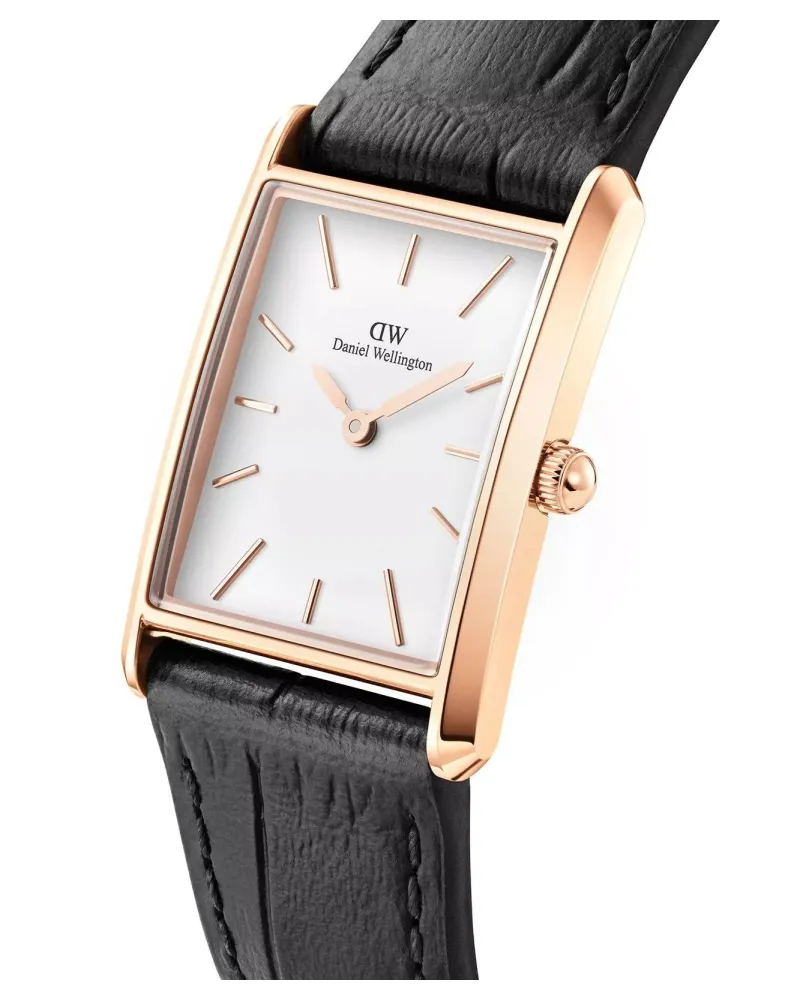 ZEGAREK DAMSKI DANIEL WELLINGTON Bound Black Crocodile Rose Gold  DW00100693 + BOX