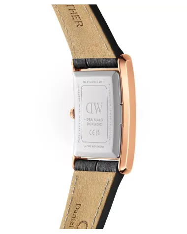 ZEGAREK DAMSKI DANIEL WELLINGTON Bound Black Crocodile Rose Gold  DW00100693 + BOX