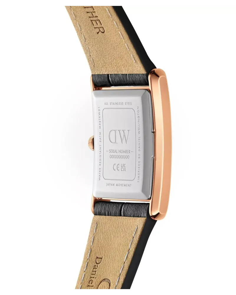 ZEGAREK DAMSKI DANIEL WELLINGTON Bound Black Crocodile Rose Gold  DW00100693 + BOX