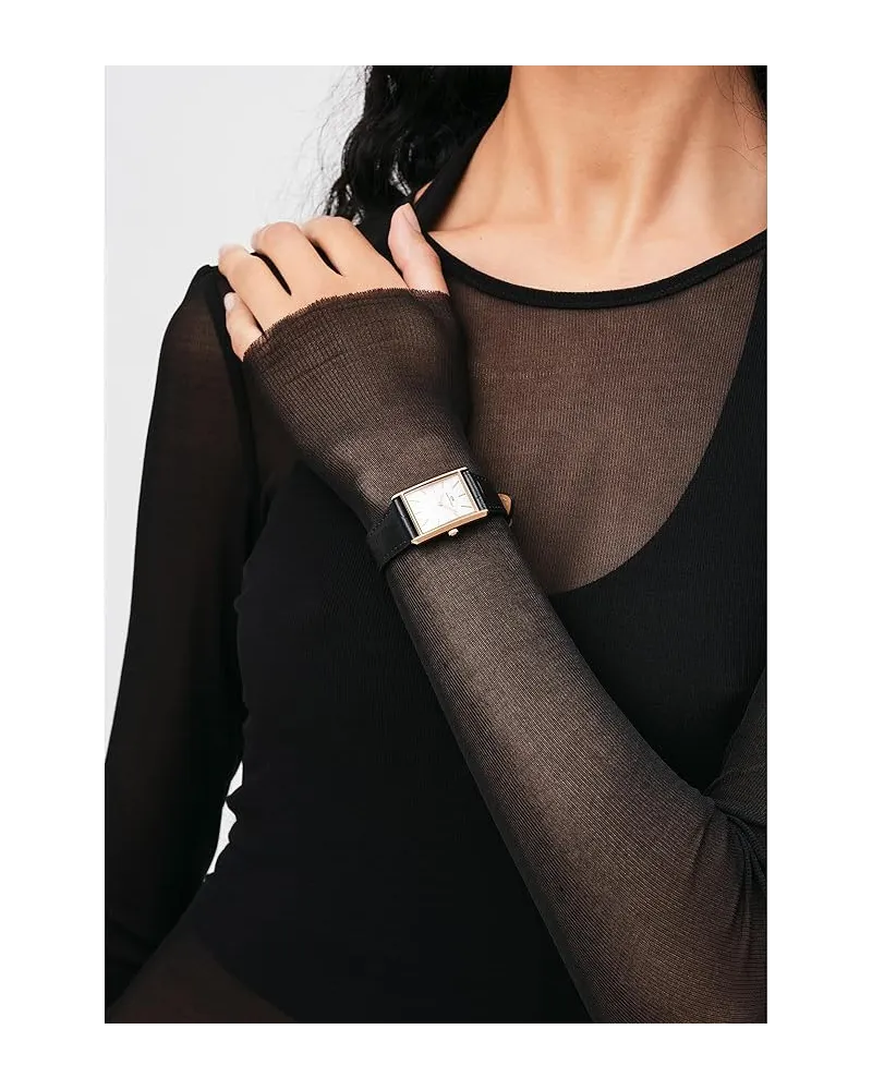 ZEGAREK DAMSKI DANIEL WELLINGTON Bound Black Crocodile Rose Gold  DW00100693 + BOX