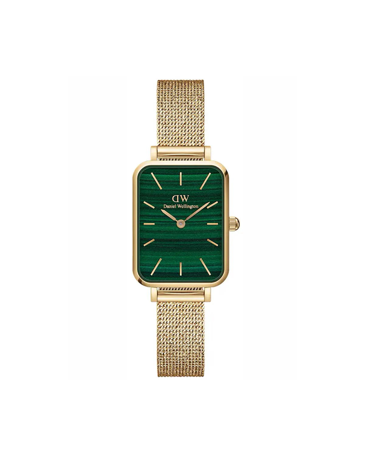 ZEGAREK DAMSKI DANIEL WELLINGTON Quadro Pressed Evergold Emerald 20mm DW00100561+ BOX (zw505m)