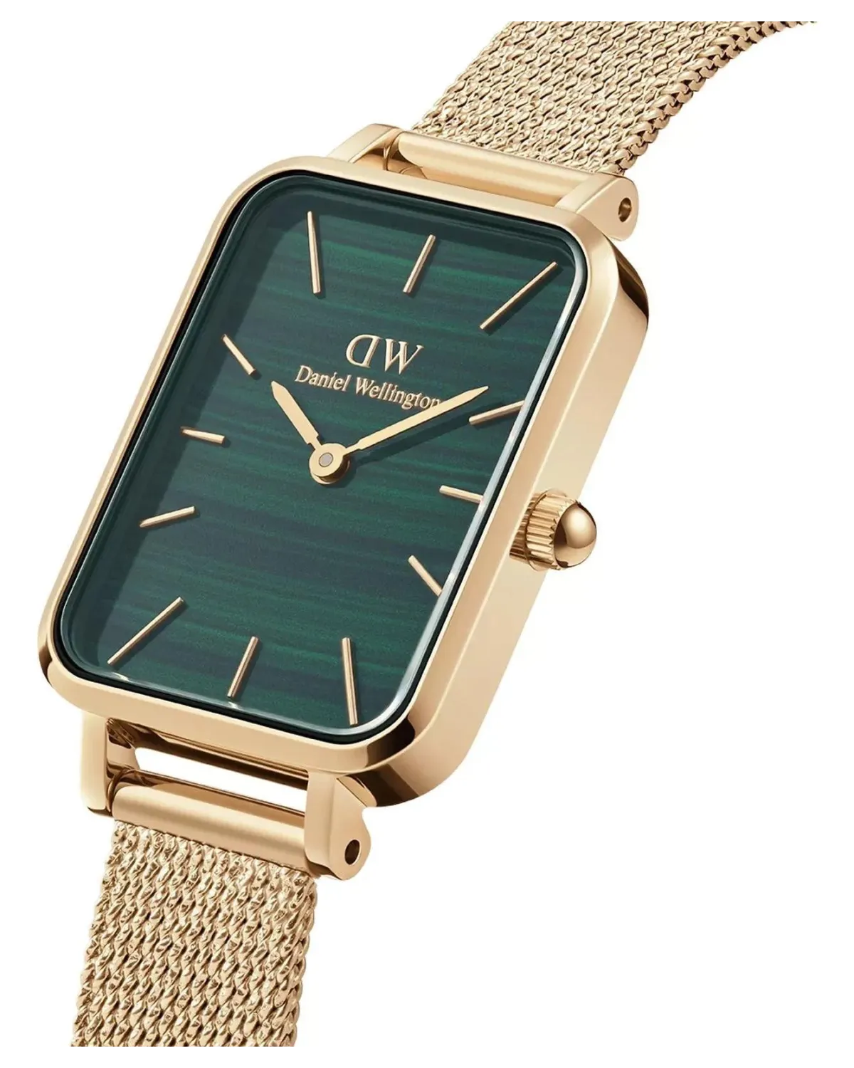 ZEGAREK DAMSKI DANIEL WELLINGTON Quadro Pressed Evergold Emerald 20mm DW00100561+ BOX (zw505m)
