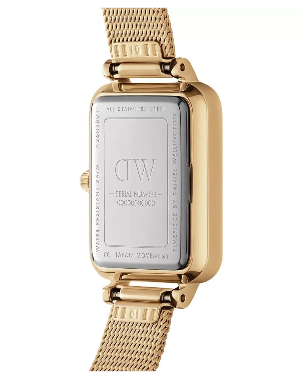ZEGAREK DAMSKI DANIEL WELLINGTON Quadro Pressed Evergold Emerald 20mm DW00100561+ BOX (zw505m)