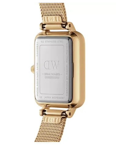 ZEGAREK DAMSKI DANIEL WELLINGTON Quadro Pressed Evergold Emerald 20mm DW00100561+ BOX (zw505m)