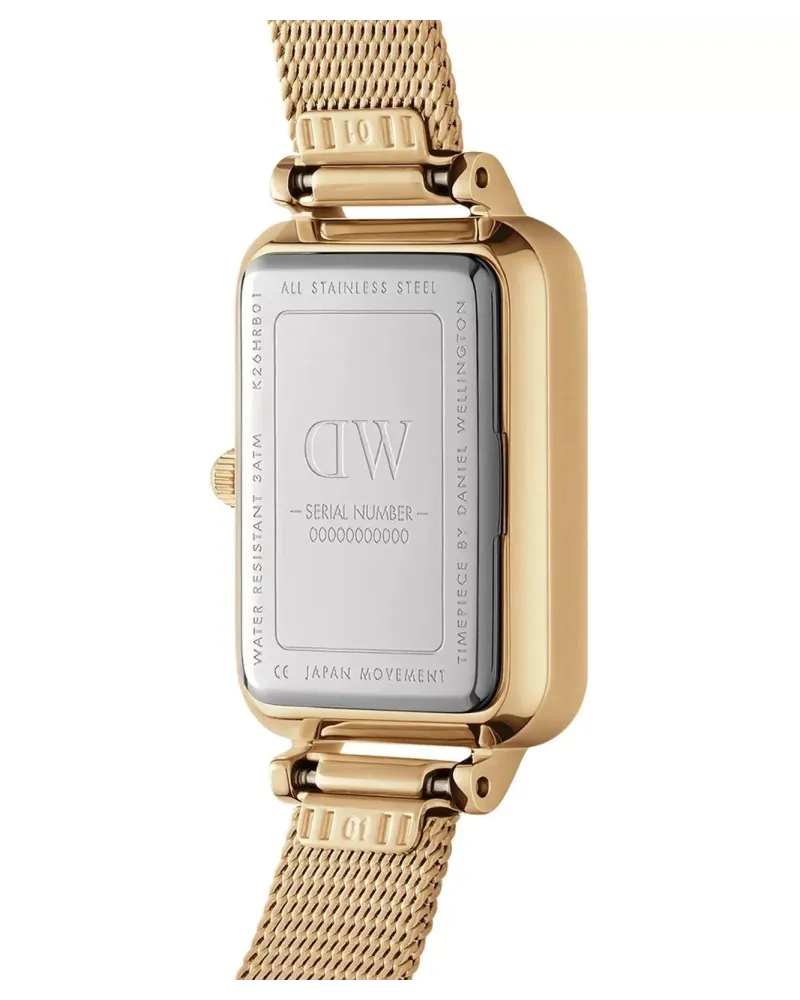 ZEGAREK DAMSKI DANIEL WELLINGTON Quadro Pressed Evergold Emerald 20mm DW00100561+ BOX (zw505m)