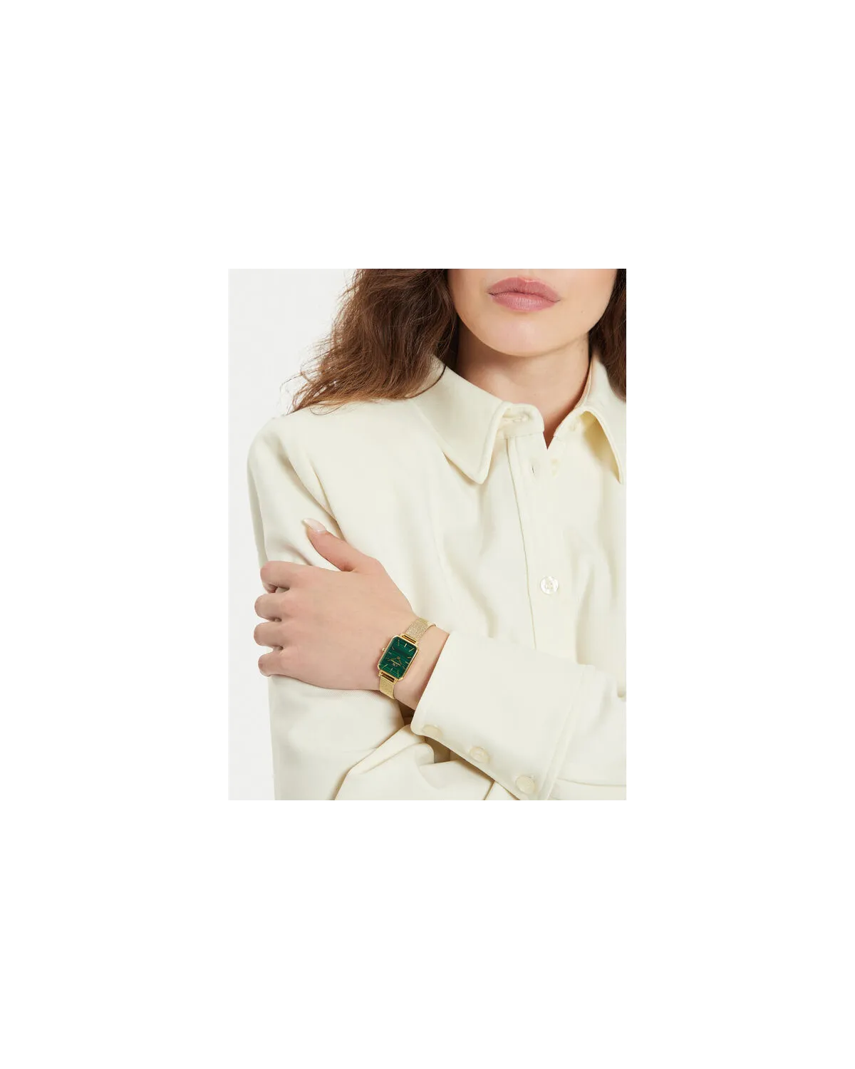 ZEGAREK DAMSKI DANIEL WELLINGTON Quadro Pressed Evergold Emerald 20mm DW00100561+ BOX (zw505m)