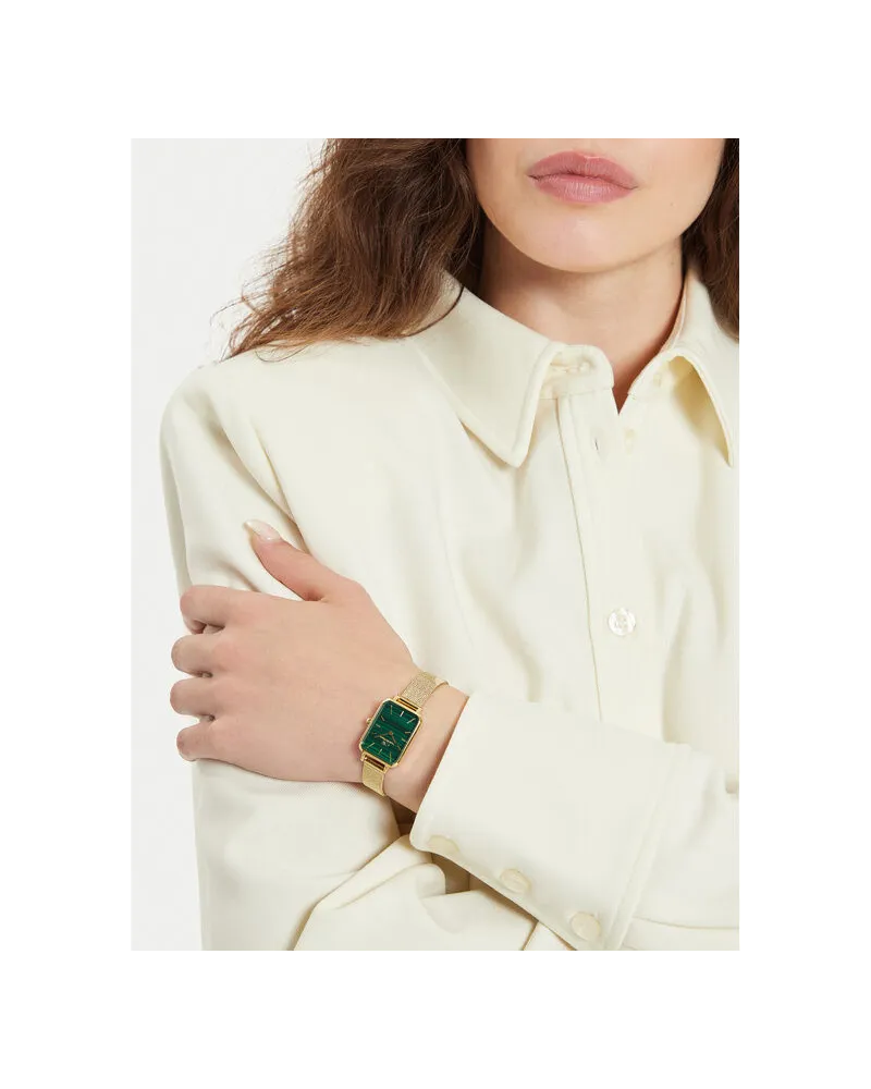 ZEGAREK DAMSKI DANIEL WELLINGTON Quadro Pressed Evergold Emerald 20mm DW00100561+ BOX (zw505m)