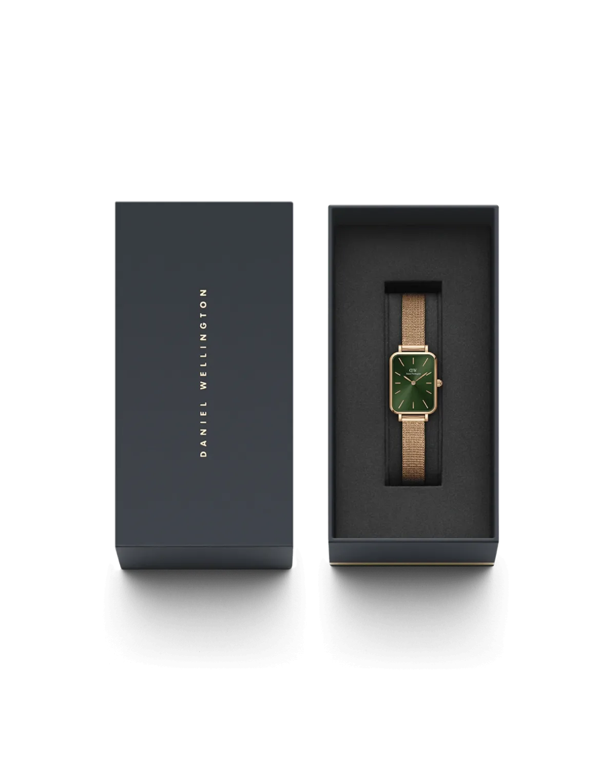 ZEGAREK DAMSKI DANIEL WELLINGTON Quadro Pressed Melrose Emerald 20mm DW00100445+ BOX (zw505n)