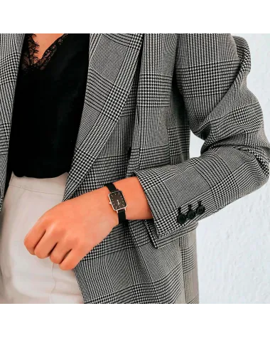 ZEGAREK DAMSKI DANIEL WELLINGTON Quadro Pressed Sheffield Gold 20mm DW00100560 + BOX