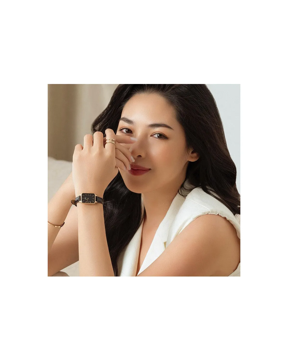 ZEGAREK DAMSKI DANIEL WELLINGTON Quadro Pressed Sheffield Gold 20mm DW00100560 + BOX