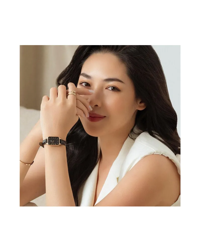 ZEGAREK DAMSKI DANIEL WELLINGTON Quadro Pressed Sheffield Gold 20mm DW00100560 + BOX