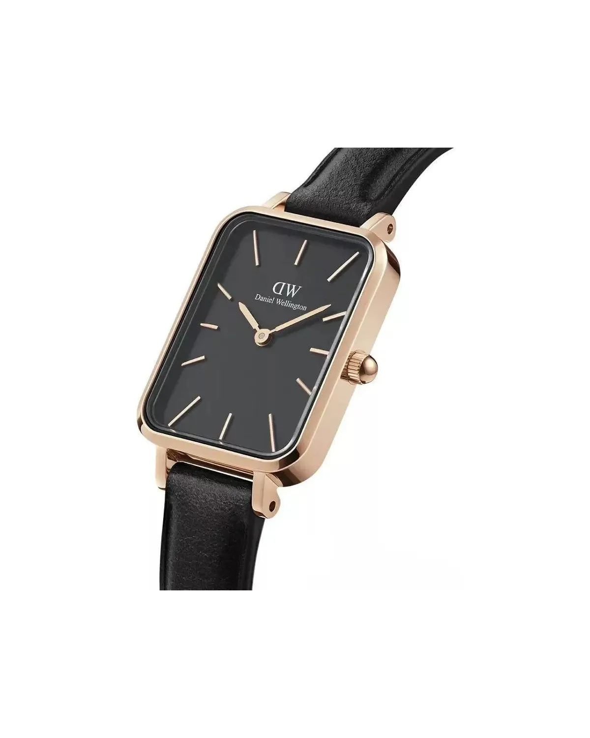 ZEGAREK DAMSKI DANIEL WELLINGTON DW00100435 - Quadro Pressed Sheffield Rose Gold 20mm + BOX