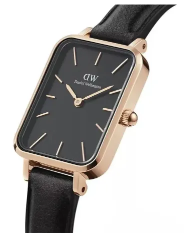 ZEGAREK DAMSKI DANIEL WELLINGTON DW00100435 - Quadro Pressed Sheffield Rose Gold 20mm + BOX