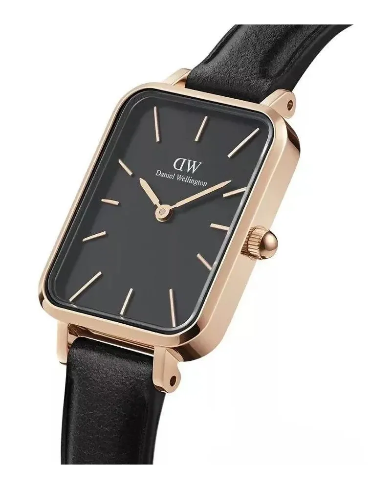 ZEGAREK DAMSKI DANIEL WELLINGTON DW00100435 - Quadro Pressed Sheffield Rose Gold 20mm + BOX