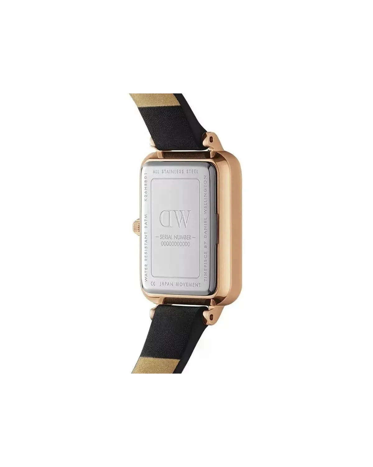 ZEGAREK DAMSKI DANIEL WELLINGTON DW00100435 - Quadro Pressed Sheffield Rose Gold 20mm + BOX