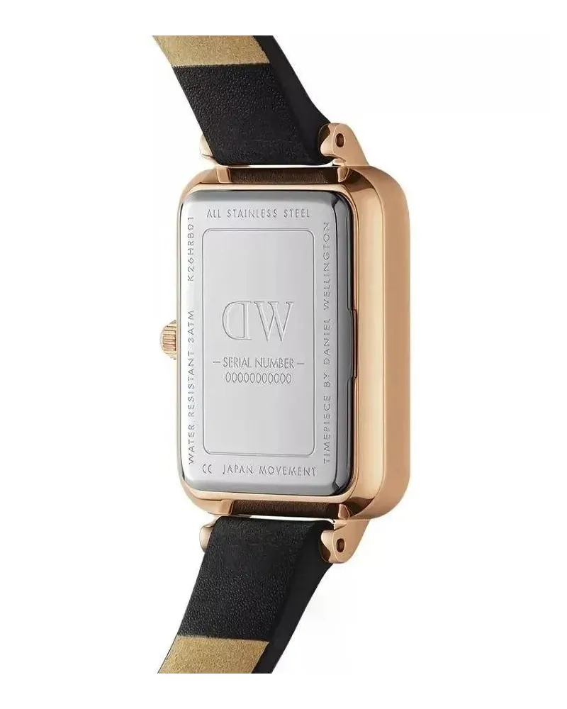 ZEGAREK DAMSKI DANIEL WELLINGTON DW00100435 - Quadro Pressed Sheffield Rose Gold 20mm + BOX