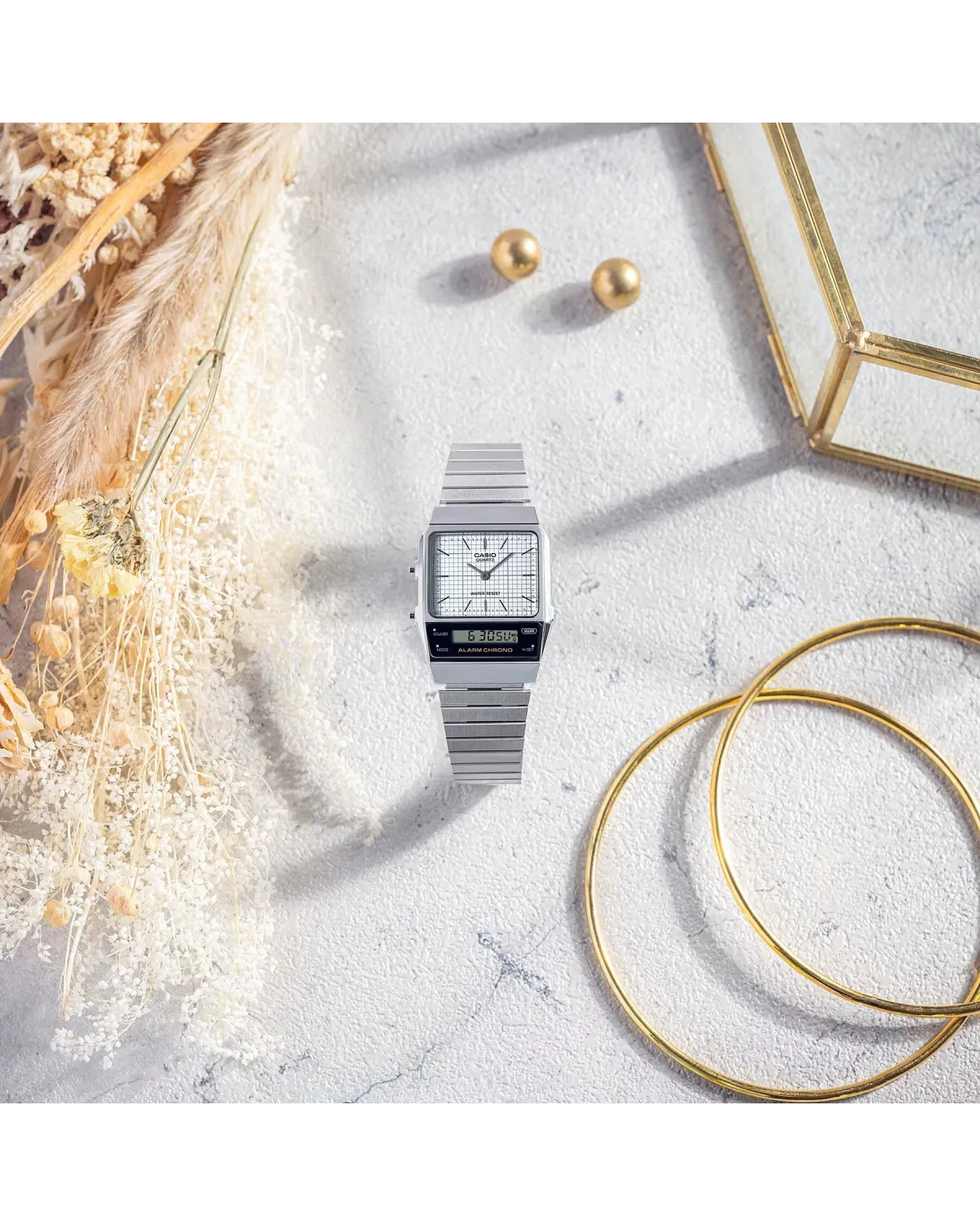 ZEGAREK UNISEX CASIO Vintage Dual Time AQ-800E-7A + BOX