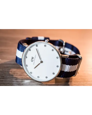ZEGAREK DAMSKI DANIEL WELLINGTON Glasgow Silver DW00100082 + BOX