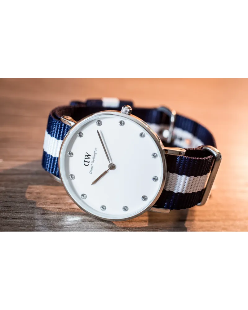 ZEGAREK DAMSKI DANIEL WELLINGTON Glasgow Silver DW00100082 + BOX