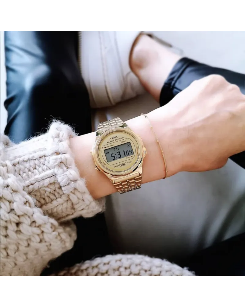 ZEGAREK DAMSKI CASIO Vintage Iconic A171WEG-9ADF + BOX
