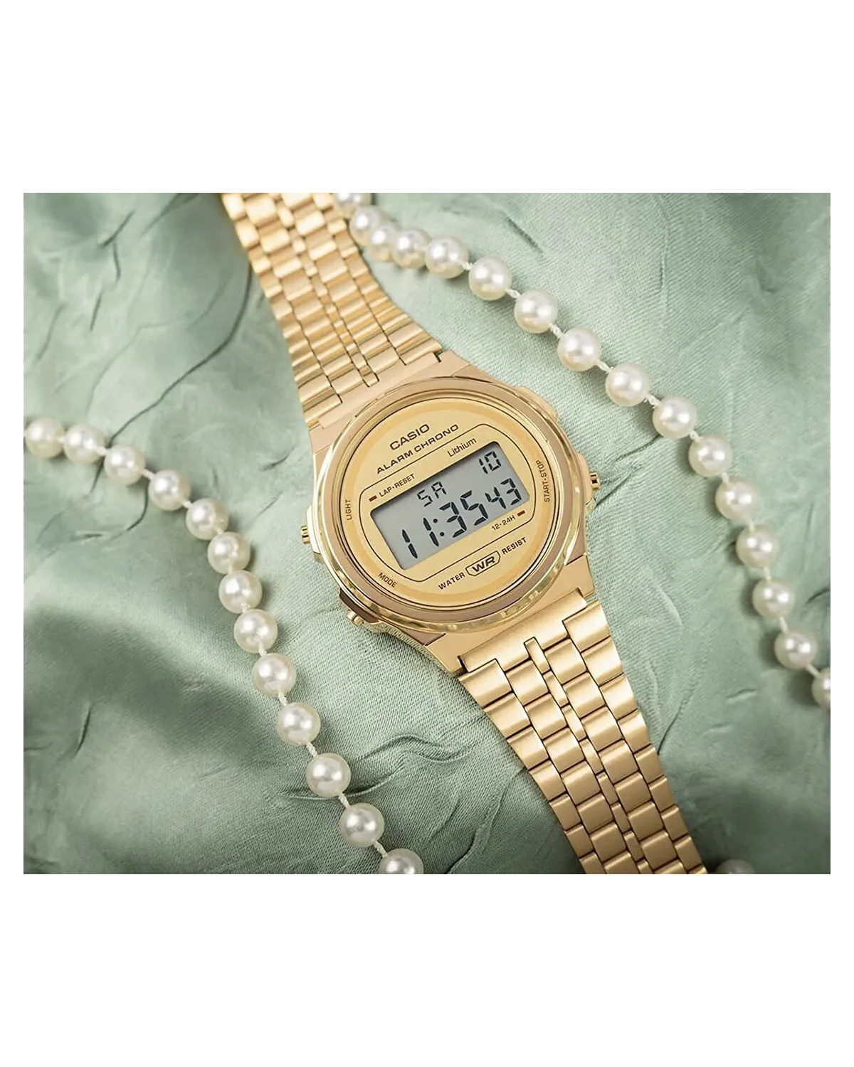 ZEGAREK DAMSKI CASIO Vintage Iconic A171WEG-9ADF + BOX