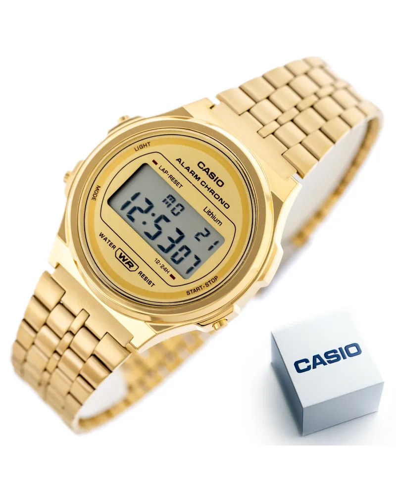 ZEGAREK DAMSKI CASIO Vintage Iconic A171WEG-9ADF + BOX