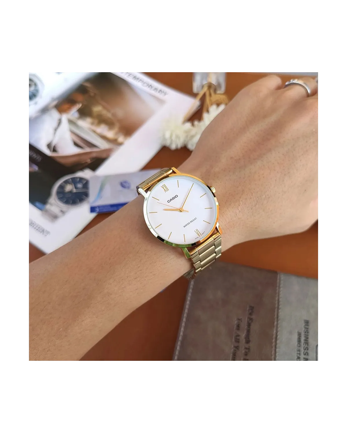 ZEGAREK DAMSKI CASIO LTP-VT01G-7BUDF + BOX