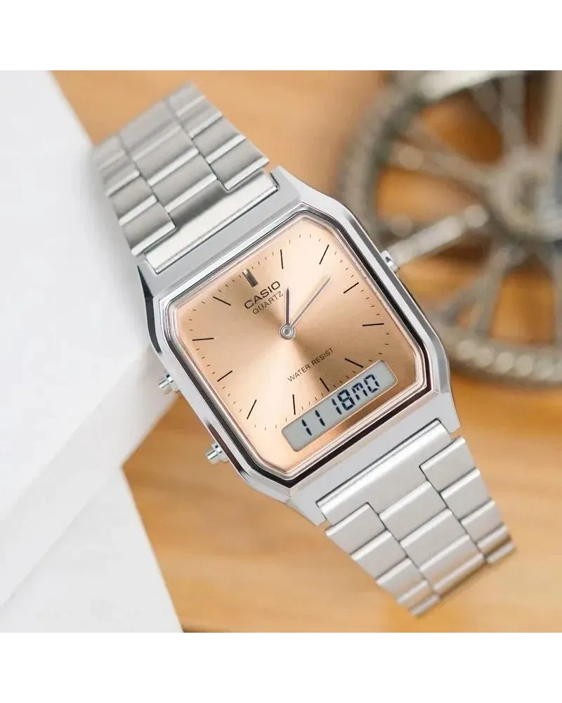 ZEGAREK UNISEX CASIO Vintage AQ-230A-4AMQYDF + BOX ZEGAREK UNISEX CASIO Vintage AQ-230A-4AMQYDF + BOX