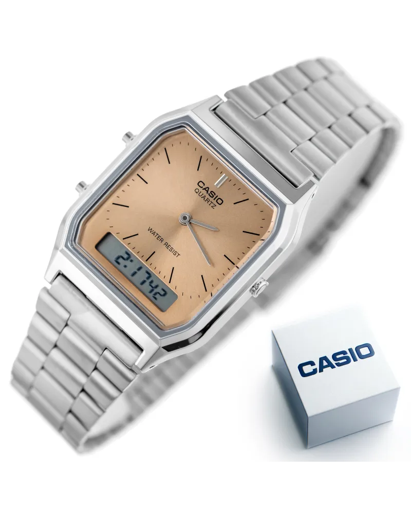 ZEGAREK UNISEX CASIO Vintage AQ-230A-4AMQYDF + BOX ZEGAREK UNISEX CASIO Vintage AQ-230A-4AMQYDF + BOX
