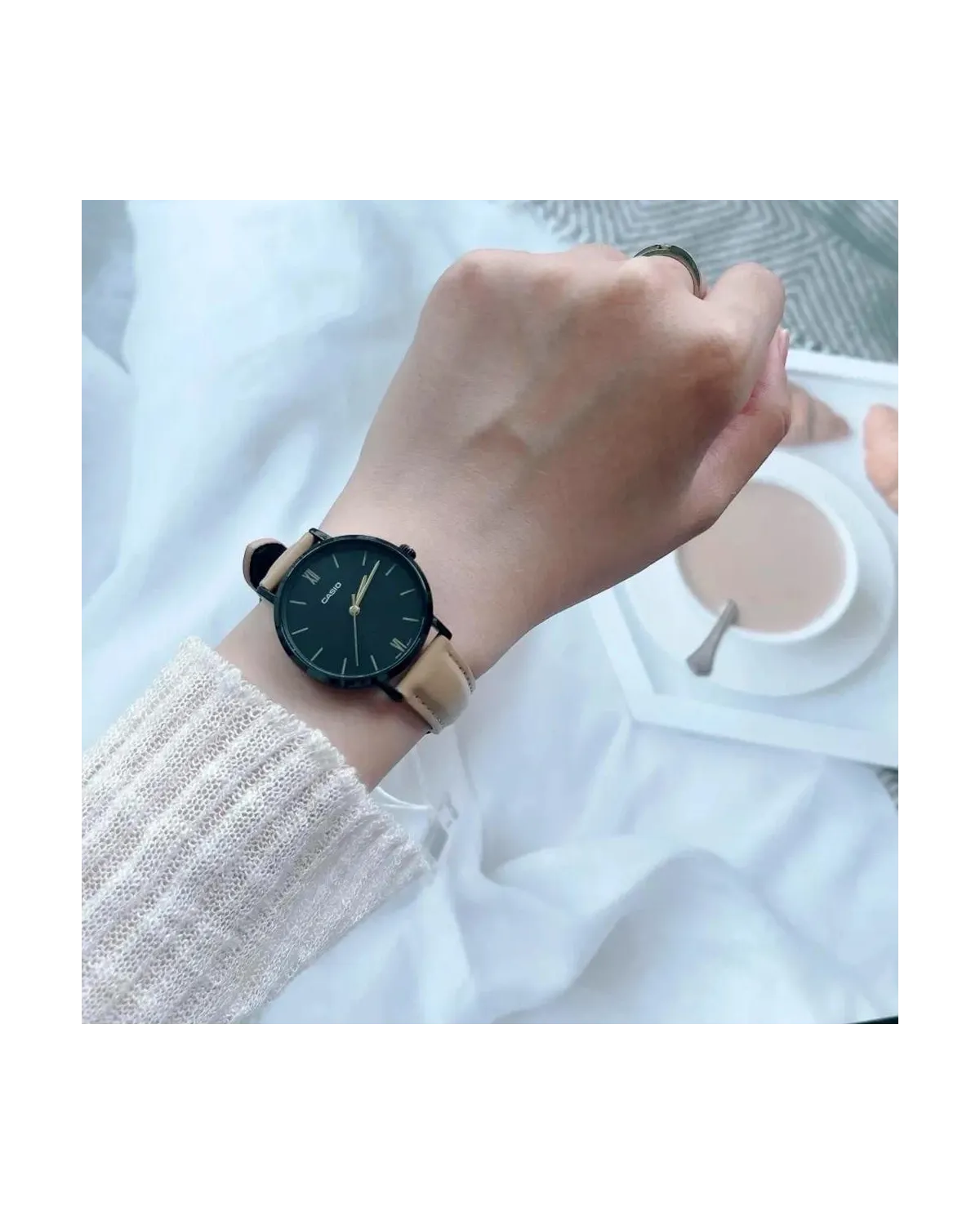 ZEGAREK DAMSKI CASIO LTP-VT02BL-1A KLASYKA + BOX