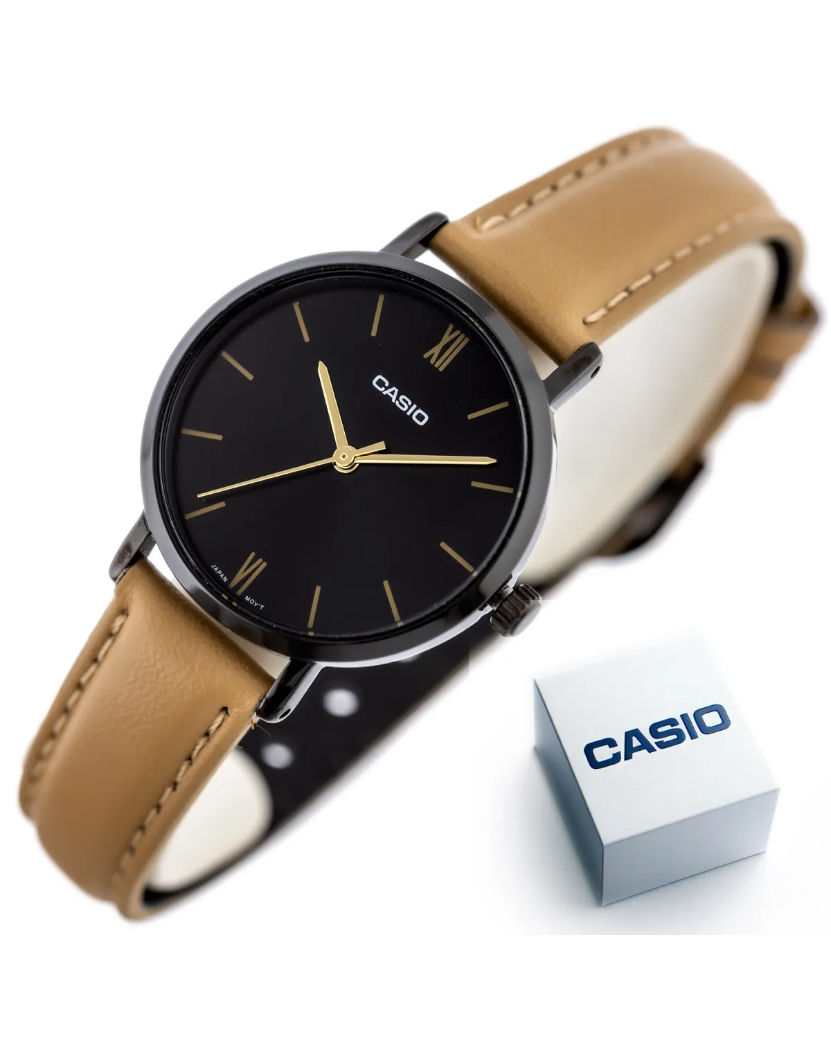 ZEGAREK DAMSKI CASIO LTP-VT02BL-1A KLASYKA + BOX