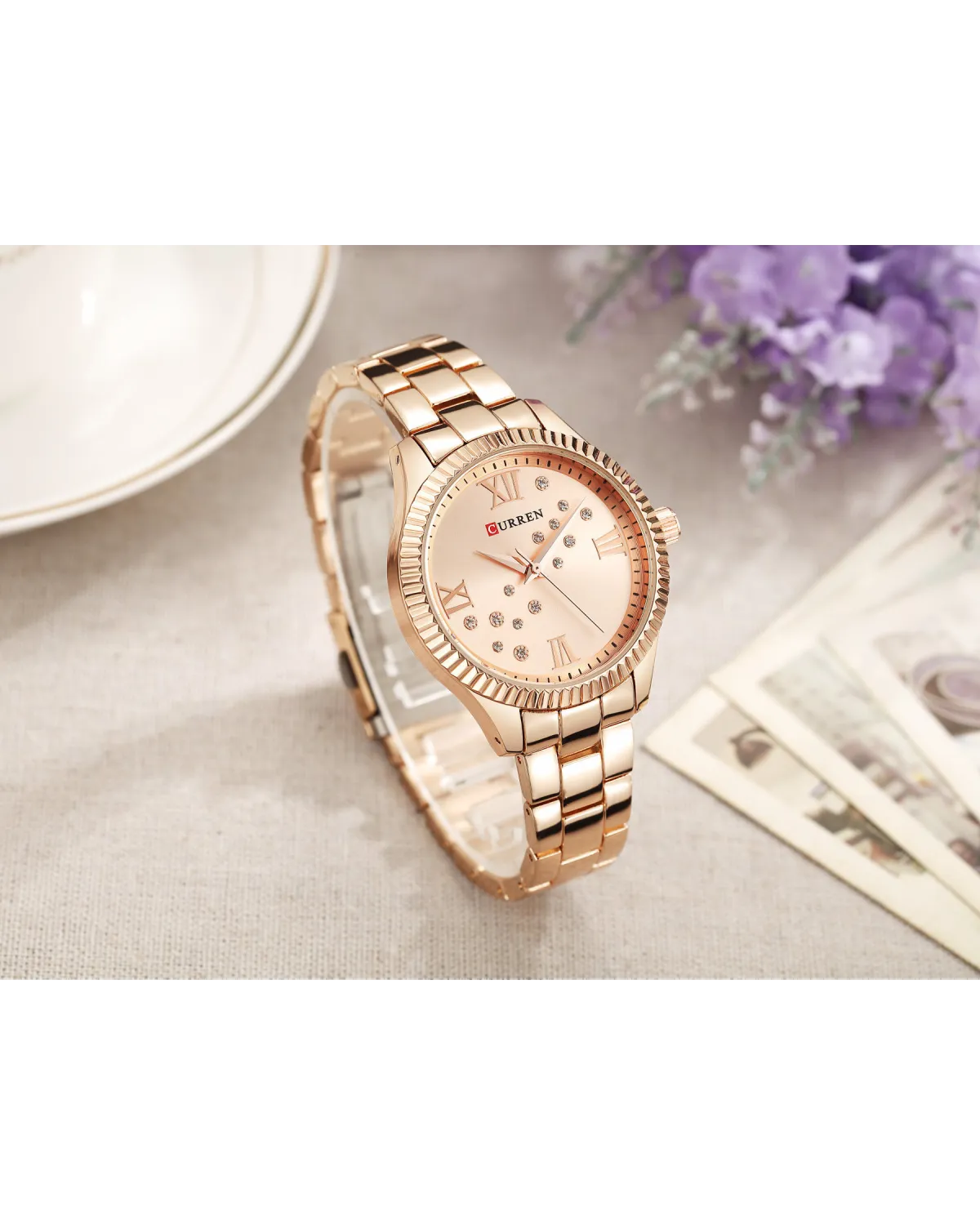 ZEGAREK DAMSKI CURREN 9009 (zc508c) + BOX