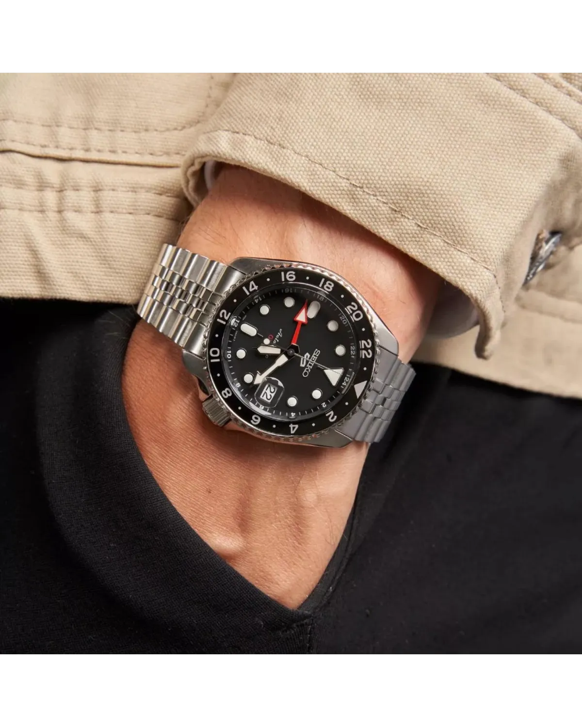 ZEGAREK MĘSKI SEIKO 5 SPORTS SSK001K1 GMT AUTOMAT WR100 + BOX ZEGAREK MĘSKI SEIKO 5 SPORTS SSK001K1 GMT AUTOMAT WR100 + BOX