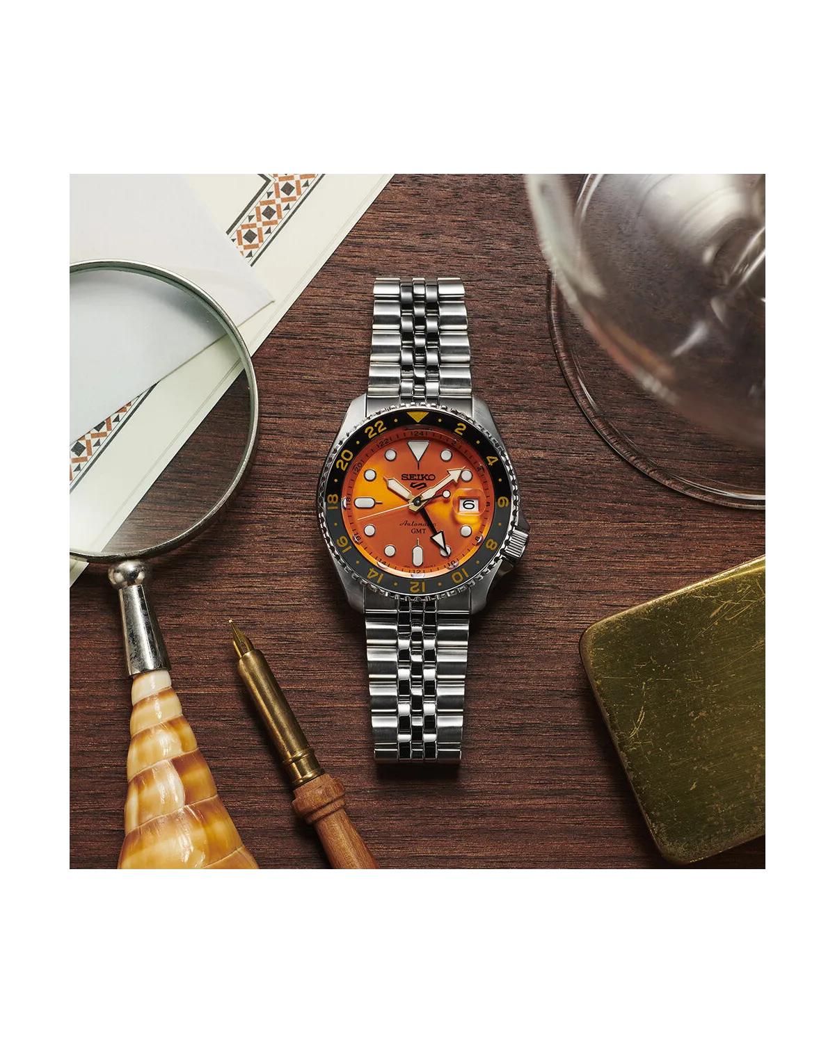 ZEGAREK MĘSKI SEIKO 5 SPORTS SSK005K1 GMT AUTOMAT WR100 + BOX ZEGAREK MĘSKI SEIKO 5 SPORTS SSK005K1 GMT AUTOMAT WR100 + BOX