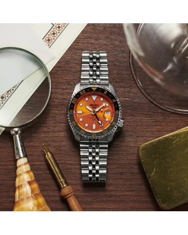 ZEGAREK MĘSKI SEIKO 5 SPORTS SSK005K1 GMT AUTOMAT WR100 + BOX ZEGAREK MĘSKI SEIKO 5 SPORTS SSK005K1 GMT AUTOMAT WR100 + BOX
