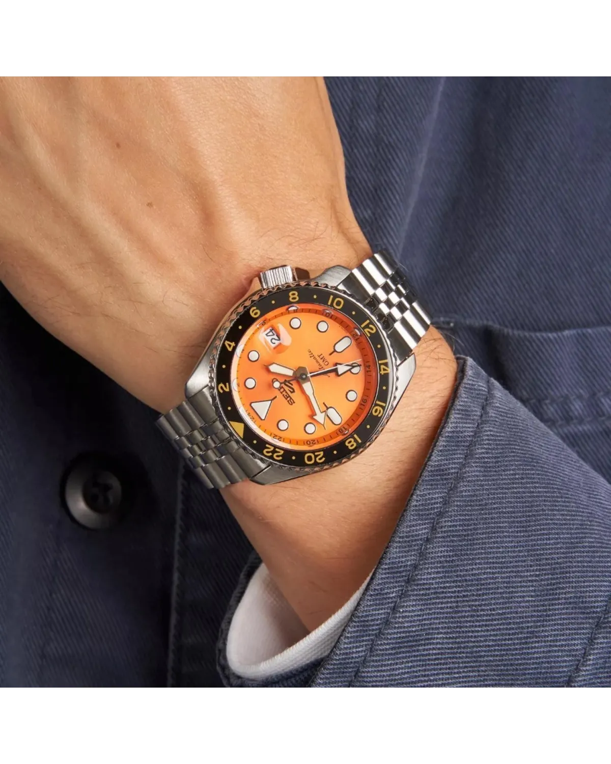 ZEGAREK MĘSKI SEIKO 5 SPORTS SSK005K1 GMT AUTOMAT WR100 + BOX ZEGAREK MĘSKI SEIKO 5 SPORTS SSK005K1 GMT AUTOMAT WR100 + BOX