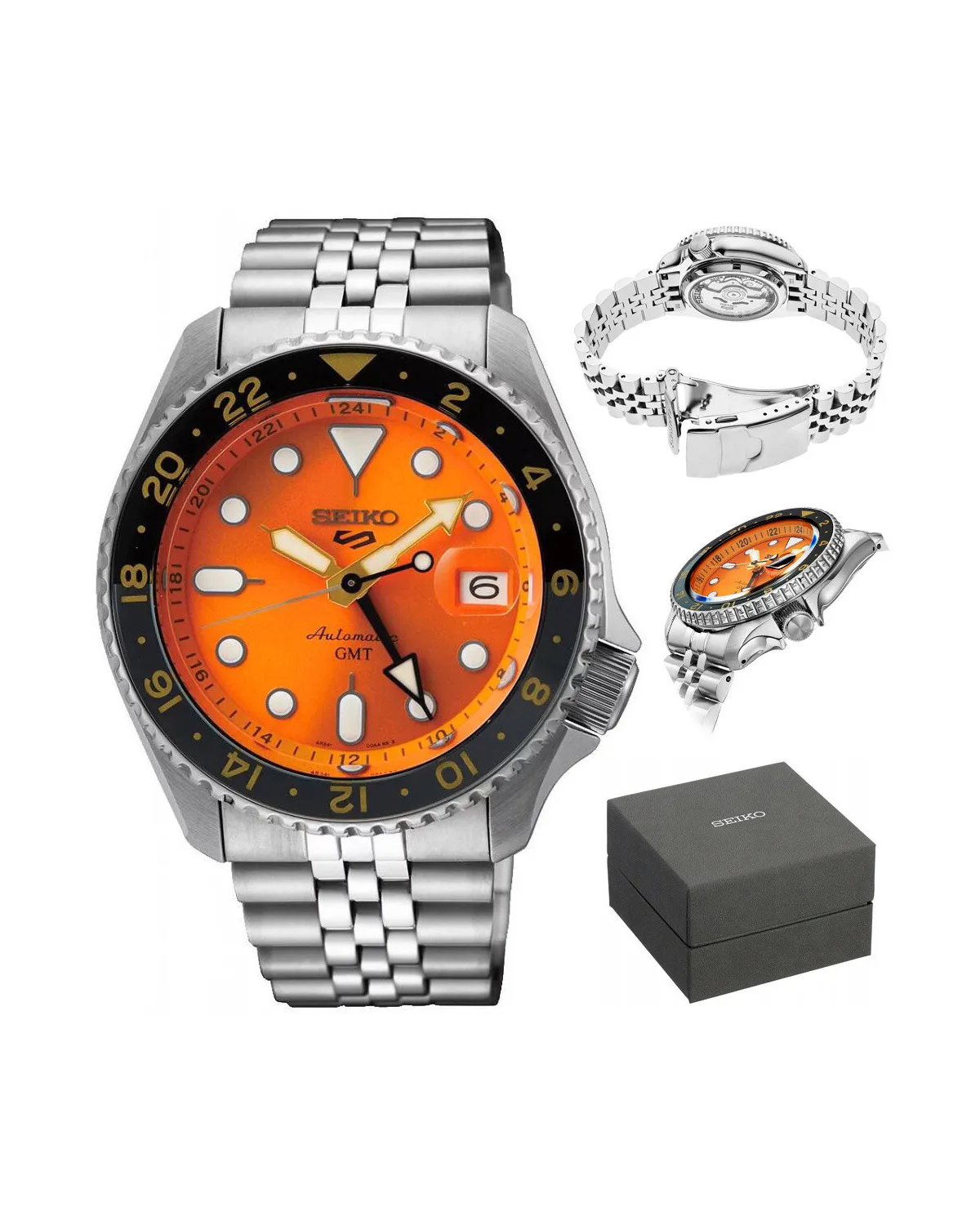 ZEGAREK MĘSKI SEIKO 5 SPORTS SSK005K1 GMT AUTOMAT WR100 + BOX ZEGAREK MĘSKI SEIKO 5 SPORTS SSK005K1 GMT AUTOMAT WR100 + BOX