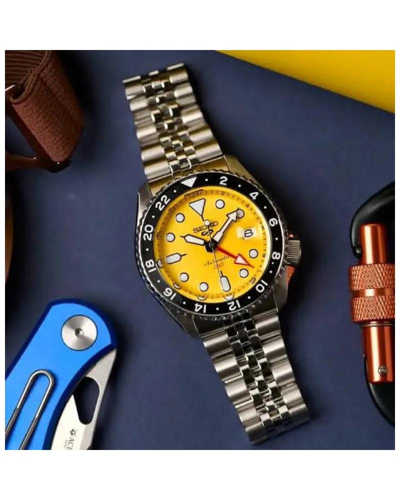ZEGAREK MĘSKI SEIKO 5 SPORTS SSK017K1 GMT AUTOMAT WR100 + BOX ZEGAREK MĘSKI SEIKO 5 SPORTS SSK017K1 GMT AUTOMAT WR100 + BOX