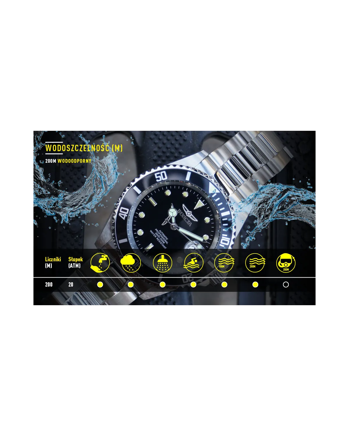 ZEGAREK MĘSKI INVICTA PRO DIVER 22054 - WODOSZCZLNOŚĆ 200m, koperta 43mm ZEGAREK MĘSKI INVICTA PRO DIVER 22054 - WODOSZCZLNOŚĆ 200m, koperta 43mm