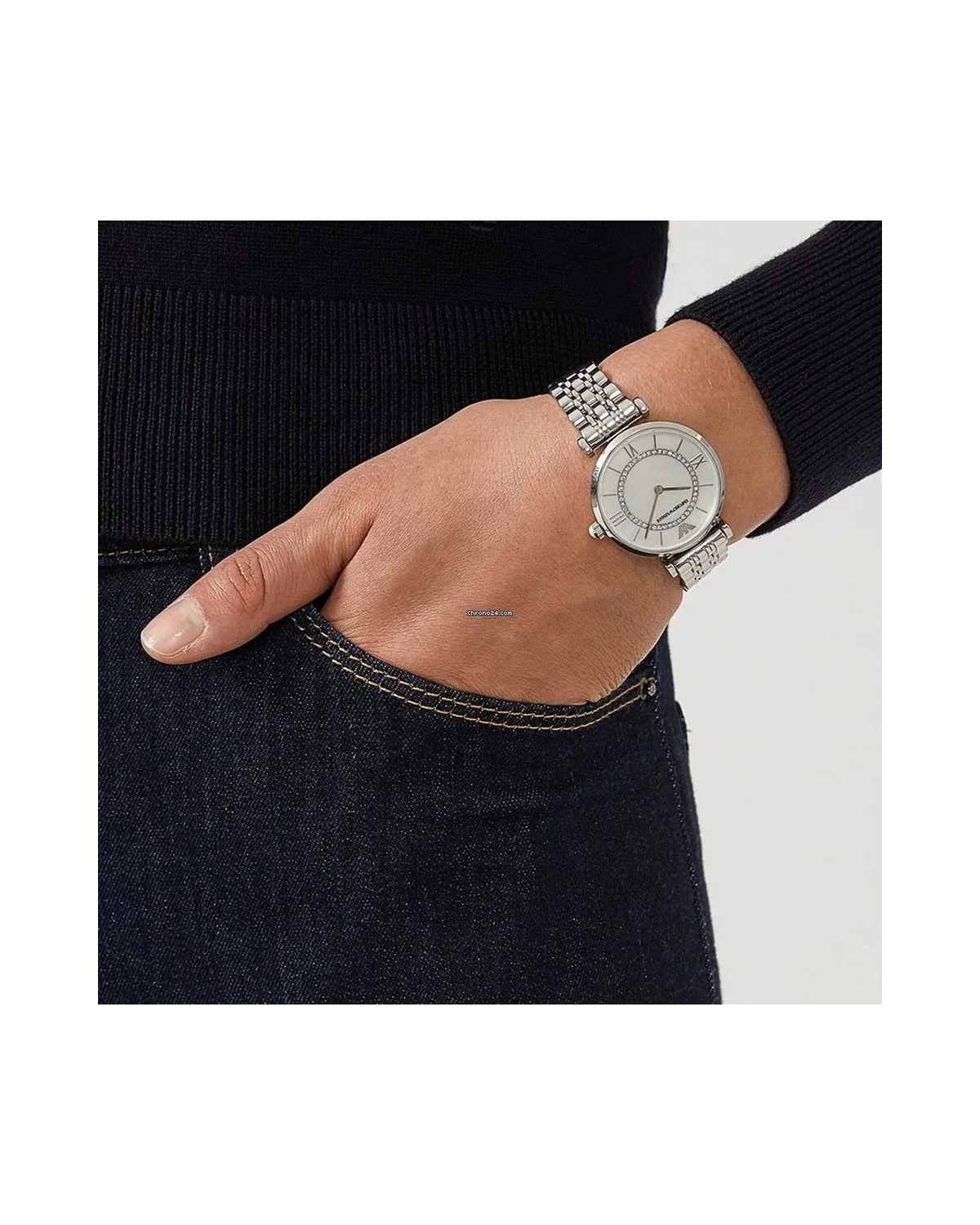 ZEGAREK DAMSKI EMPORIO ARMANI AR1908 - CLASSIC (zi501b) + BOX