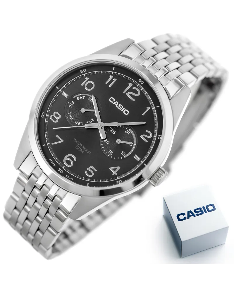 ZEGAREK MĘSKI CASIO MTP-E340D-1A (zd264a) + BOX