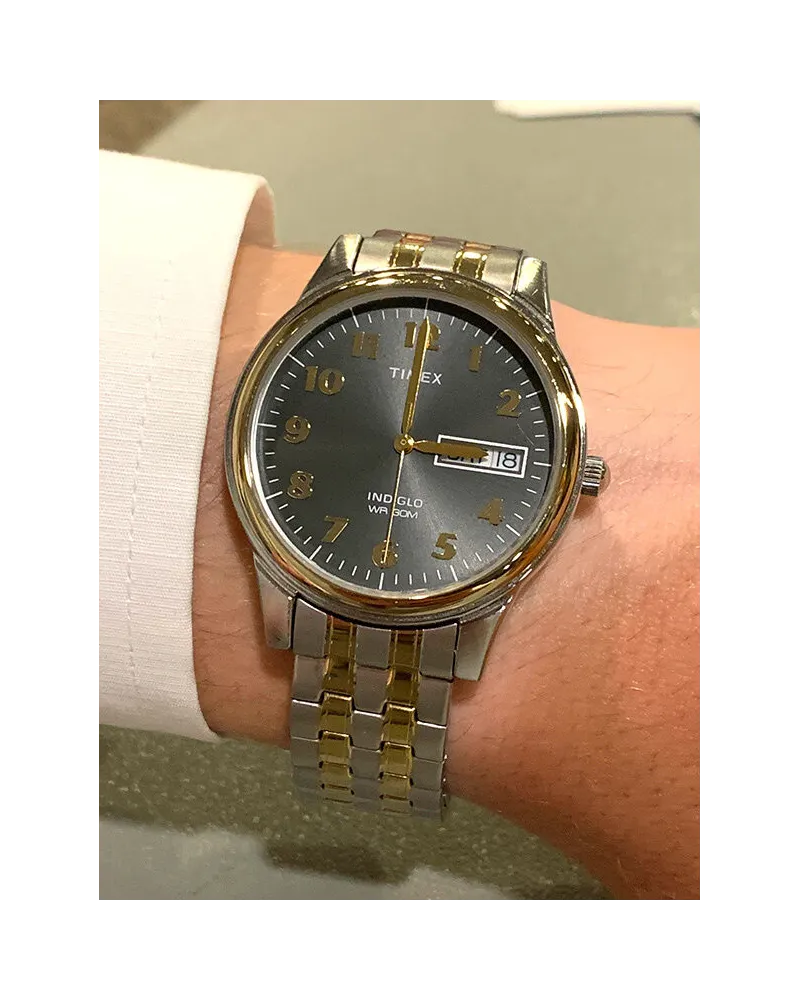 ZEGAREK MĘSKI TIMEX Charles Two-Tone T26481 INDIGLO + BOX