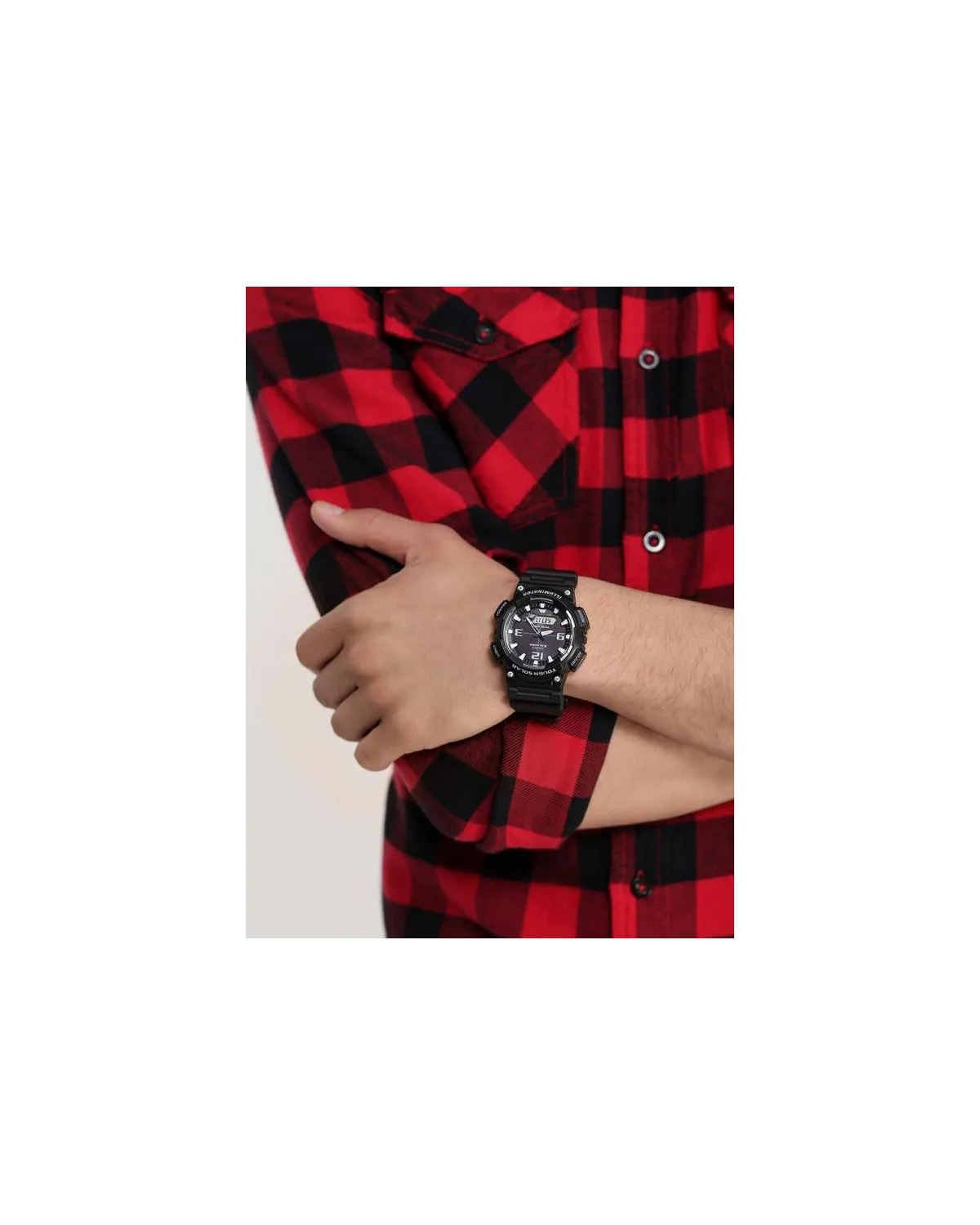 ZEGAREK MĘSKI CASIO AQ-S810W-1AV (zd044h) - SOLAR POWERED + BOX