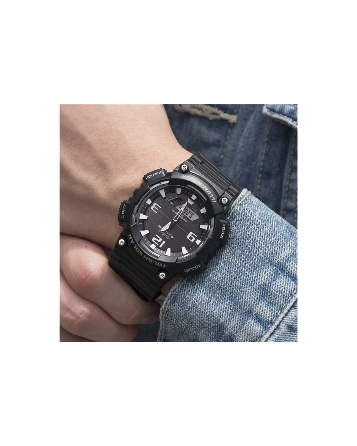 ZEGAREK MĘSKI CASIO AQ-S810W-1AV (zd044h) - SOLAR POWERED + BOX