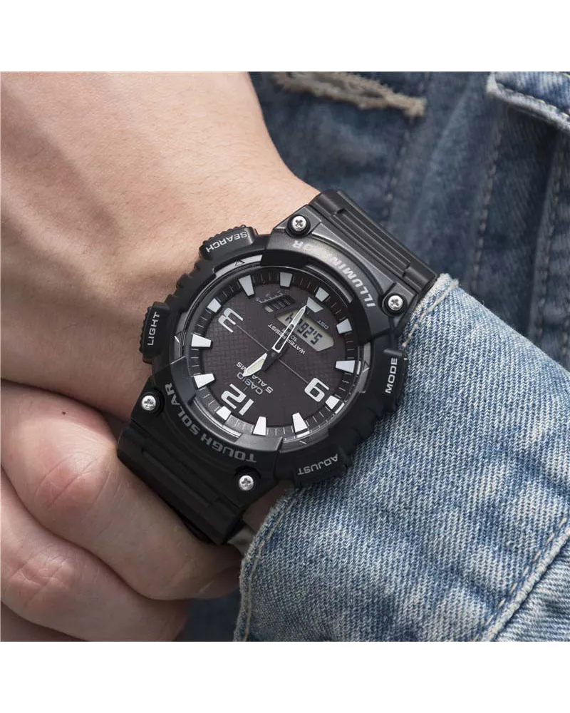 ZEGAREK MĘSKI CASIO AQ-S810W-1AV (zd044h) - SOLAR POWERED + BOX