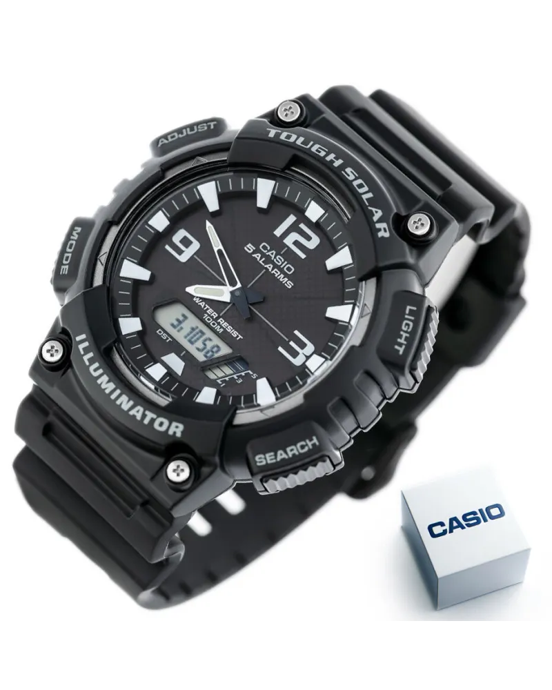 ZEGAREK MĘSKI CASIO AQ-S810W-1AV (zd044h) - SOLAR POWERED + BOX