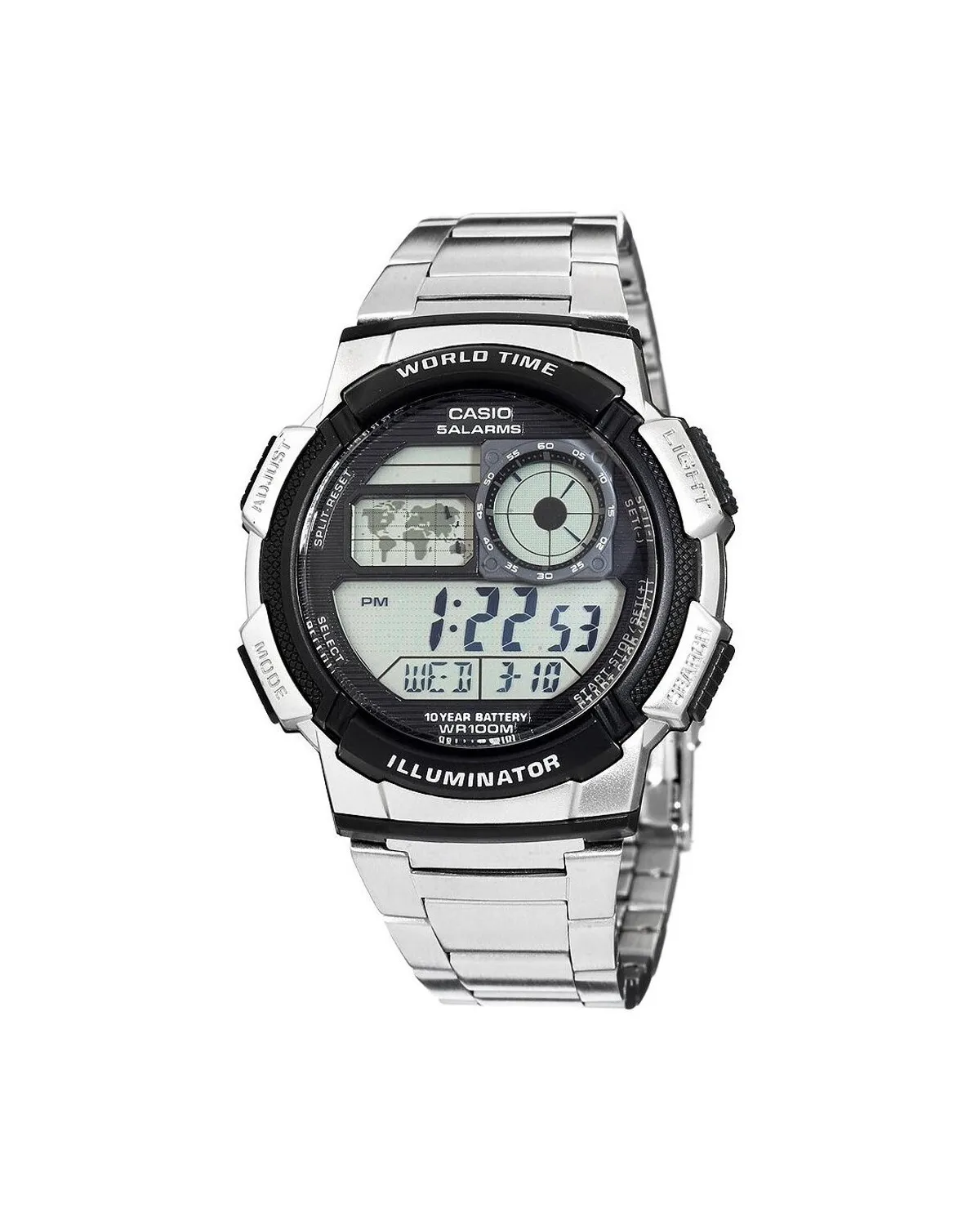 ZEGAREK MĘSKI CASIO AE-1000WD 1A (zd073h) - WORLD TIME + BOX